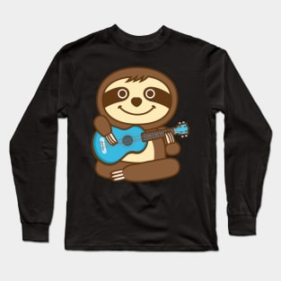 Sloth Ukulele Long Sleeve T-Shirt